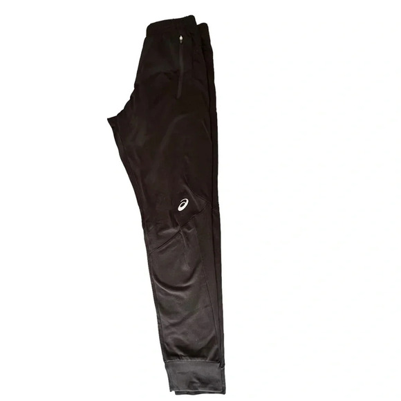 ASICS S athletic black joggers with zipper pockets - Picture 1 of 7